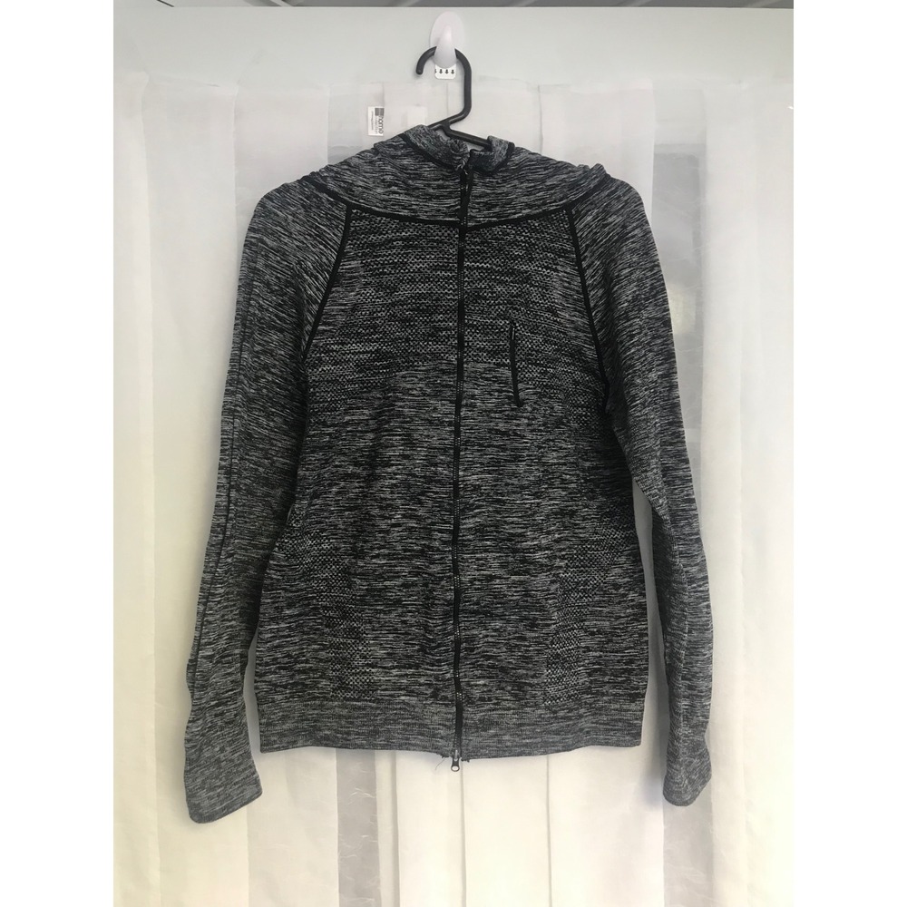 Soho Sport Womens Space Dye Full Zip Hoodie Black White Large‎